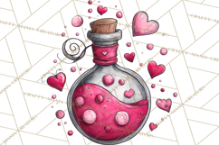 Whimsical Valentine Doodle Clipart Cute Love Sketches PNG Product Image 2