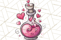 Whimsical Valentine Doodle Clipart Cute Love Sketches PNG Product Image 3
