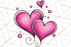 Whimsical Valentine Doodle Clipart Cute Love Sketches PNG Product Image 3