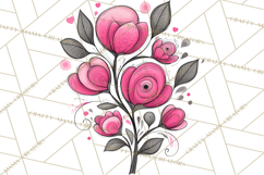 Whimsical Valentine Doodle Clipart Cute Love Sketches PNG Product Image 3