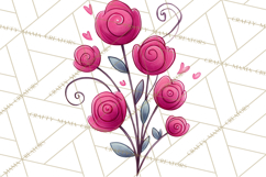 Whimsical Valentine Doodle Clipart Cute Love Sketches PNG Product Image 5