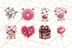 Whimsical Valentine Doodle Clipart Cute Love Sketches PNG Product Image 5