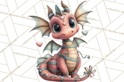 Valentine Dragon Clipart PNG Fantasy Doodle Illustration Product Image 4