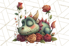 Valentine Dragon Clipart PNG Fantasy Doodle Illustration Product Image 5