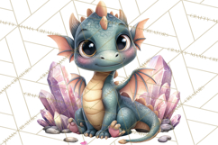 Valentine Dragon Clipart PNG Fantasy Doodle Illustration Product Image 4