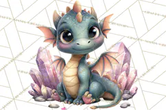 Valentine Dragon Clipart PNG Fantasy Doodle Illustration Product Image 4