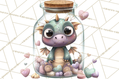Valentine Dragon Clipart PNG Fantasy Doodle Illustration Product Image 3