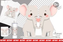 Clipart Love Elephant Product Image 1