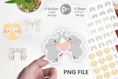 Sticker Love Elephant Product Image 1