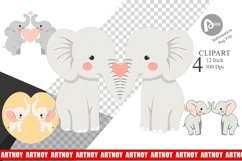 Clipart Love Elephant Product Image 1