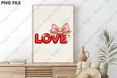 Love Embroidery PNG, Valentine's Day PNG Product Image 3