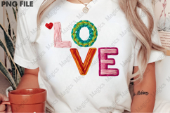 Love Embroidery PNG, Valentine's Day PNG Product Image 2