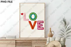 Love Embroidery PNG, Valentine's Day PNG Product Image 3