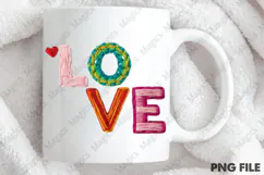 Love Embroidery PNG, Valentine's Day PNG Product Image 4