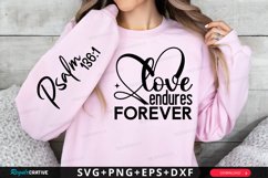Love Endures Forever Sleeve SVG, Christian SVG Design Product Image 1