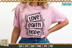 Love Faith Hope Stacked Blocks is a professional design that is ready to be cut with all major cutting machines. Sublimation, iron-on transfer and printing file formats also included.