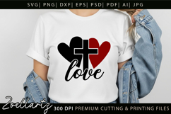 Valentine's Day SVG for Cricut Love Heart Cross Jesus Faith Product Image 2