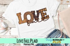 Plaid Love Fall Sublimation PNG Product Image 1