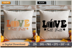 Love Fall Y&#039;all SVG File | Fall Retro SVG Product Image 3