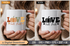 Love Fall Y&#039;all SVG File | Fall Retro SVG Product Image 4