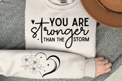 You Are Stronger Than Sleeve SVG, Motivational SVG Design Product Image 3