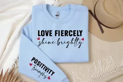 Love Fiercely Shine Sleeve SVG, Positivity SVG Design Product Image 2