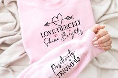 Love Fiercely Shine Sleeve SVG, Positivity SVG Design Product Image 2