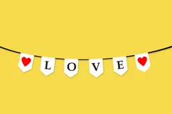 Love Flag svg,dxf,png,ai,dxf,eps cutting files Product Image 2