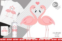 Clipart Love Flamingo Product Image 1