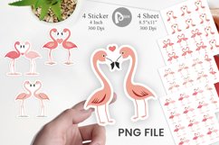 Sticker Love Flamingo Product Image 1