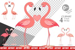 Clipart Love Flamingo Product Image 1