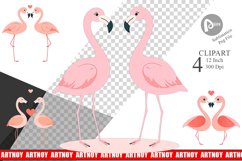 Clipart Love Flamingo Product Image 1