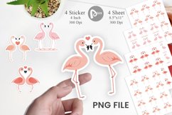 Sticker Love Flamingo Product Image 1