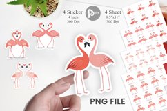 Sticker Love Flamingo Product Image 1