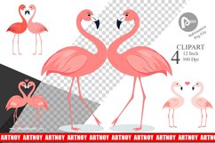 Clipart Love Flamingo Product Image 1