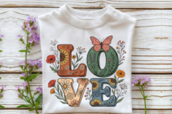 Love Floral Butterfly PNG Design Product Image 2