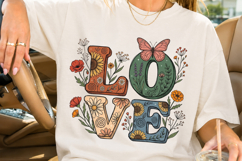 Love Floral Butterfly PNG Design Product Image 3