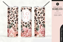 Love Blush Floral Tumbler Sublimation | Seamless 20oz Product Image 1