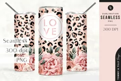 Love Blush Floral Tumbler Sublimation | Seamless 20oz Product Image 3