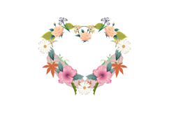Love flower ornament element decoration graphic Product Image 1