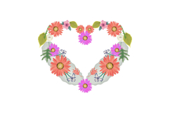 Love flower ornament element decoration isolated Product Image 1
