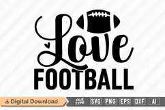 Love Football SVG | American Football SVG Product Image 1
