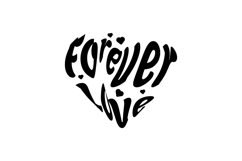 Love forever lettering typography design graphic Product Image 1