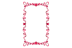 Valentine Love Day Vintage Ribbon Frames Trendy Product Image 2