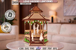 Love Gazebo Lanterns Laser Cut Bundle |Valentine’s Day| Love Product Image 7