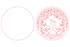 Love Geese Round Laser Cut SVG Product Image 2