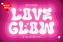 Love Glow | Cute Valentine Webfont for Romantic Websites Product Image 1