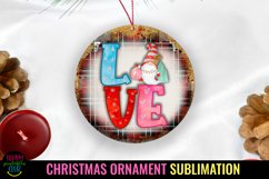 Love Gnome Christmas Ornament Sublimation I Holiday PNG
