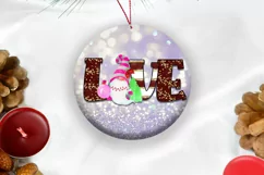 Love Gnome Christmas Ornament Sublimation I Holiday PNG