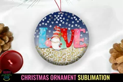 Love Gnome Christmas Ornament Sublimation I Holiday PNG